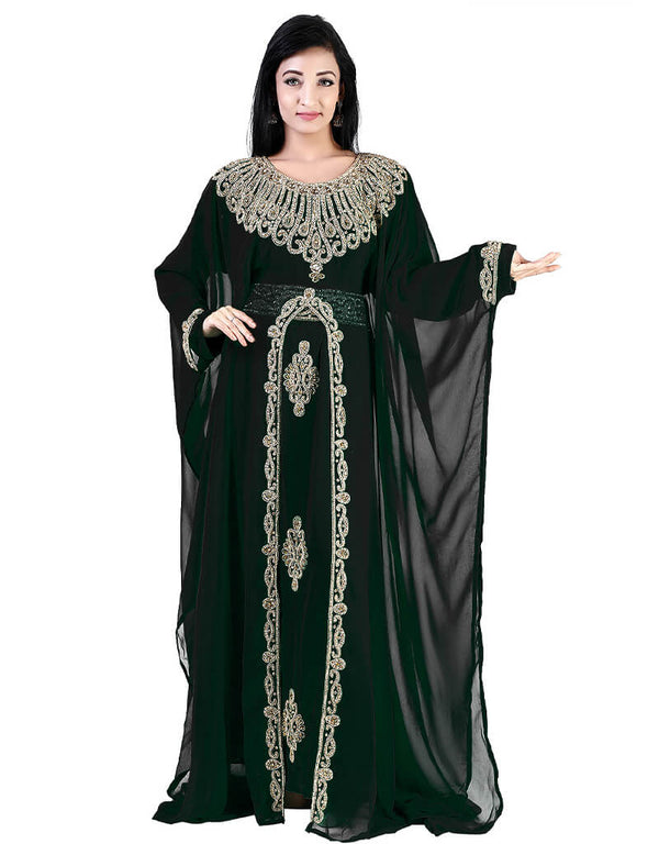 Trending Black Colored Georgette Heavy Farasha